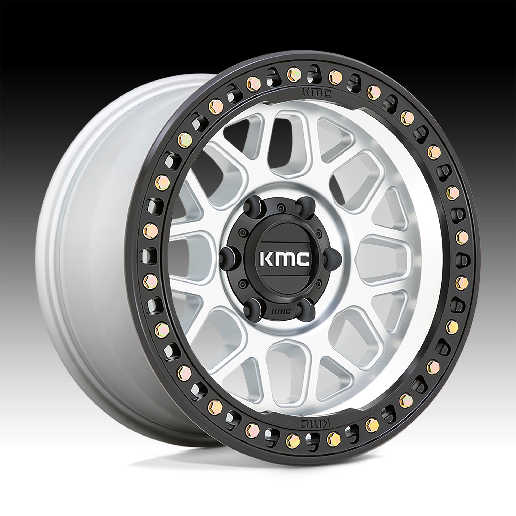 Kmc Km Grs Machined Satin Black Custom Truck Wheels Km Grs